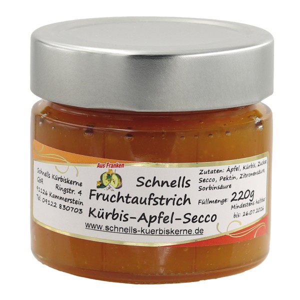 Fruchtaufstrich Kürbis-Apfel-Secco